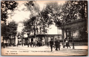 Saintes France Cours National Vue Prise Du Cafe Des Colonnes Antique Postcard