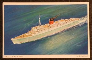British Ocean Liner Cunard White Star Line Caronia Mint Vintage Postcard