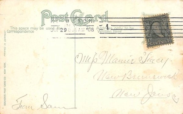 Kingston Point Hotel Dancing Pavillion New York Postcard