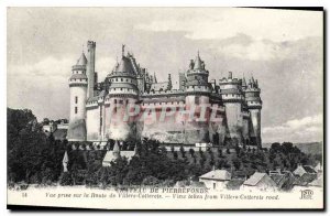 Old Postcard Chateau de Pierrefonds View taken in Villers Cotterets Road