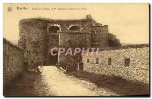 Old Postcard Bouillon Entree du Chateau and 1st drawbridge