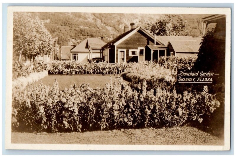 c1910's View Of Blanchard Garden Skagway Alaska AK Antique RPPC Photo Postcard 