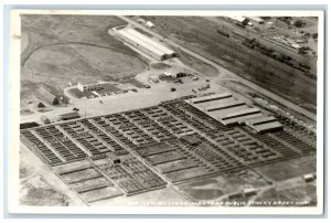 c1940's Air View Billings Montana Public Stockyards RPPC Photo Vintage Postcard