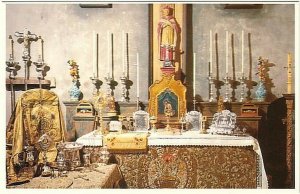 Silver Altar Service, Carmel Mission, California, Vintage Chrome Postcard