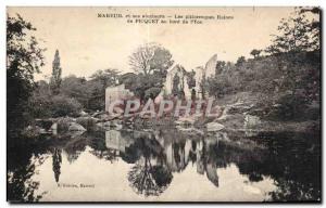 Old Postcard The picturesque ruins of picquet the edge of Yon