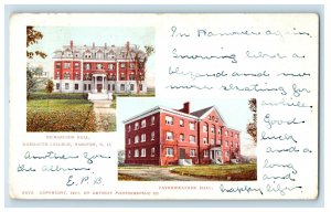 c1900s View of Halls Dartmouth College Hanover NH Newport & Spring RPO Postcard