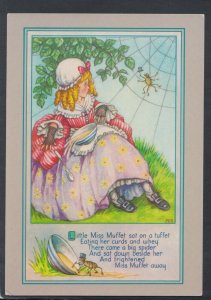 Children Postcard - Nursery Rhyme - Little Miss Muffet  RR7256