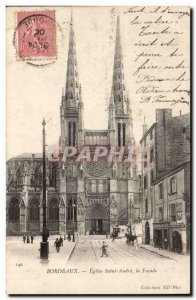 Postcard Old Bordeaux Church of Saint Andre facade