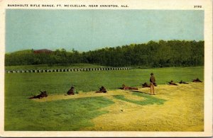 Vtg Anniston Alabama AL Bandholtz Rifle Range Fort Mc Clellan Postcard