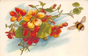 Embossed Flowers and Bee Embossed Flowers and Bee