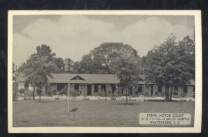 WALTERBORO SOUTH CAROLINA SC CEDAR MOTOR COURT ADVERTISING POSTCARD