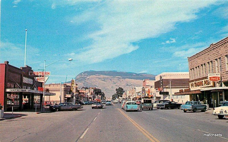 1957 Chevrolet City Street of CODY WYOMING Automobiles postcard 12480