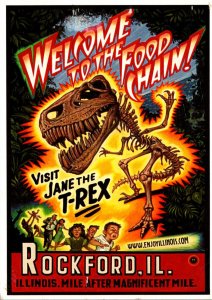 Advertising Visit Jane The T-Rex Welcome To The Food Chain Rockford Illinois