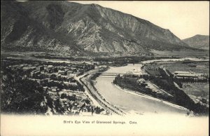 Glenwood Springs Colorado CO Bird's Eye View Vintage Postcard