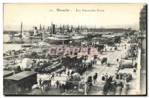 Old Postcard Marseille on New ports