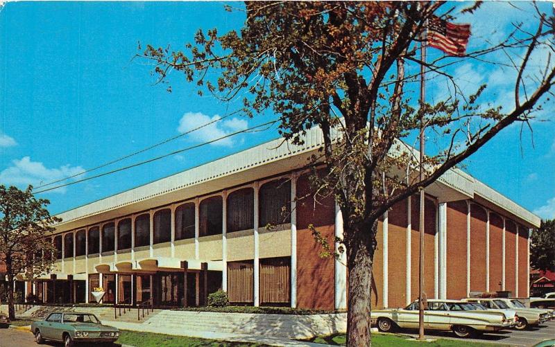 Butler Pennsylvania~YMCA~Lots of Classic Cars Parked~1970s Postcard