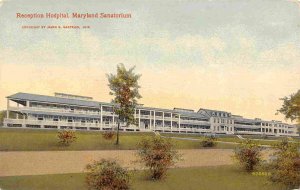 Reception Hospital Maryland Sanatorium 1910c postcard