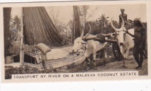 Carreras Vintage Cigarette Card Malayan Industries No 25 Transporting By Rive...