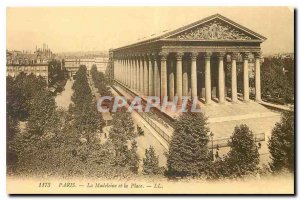 Old Postcard Paris La Madeleine and Place