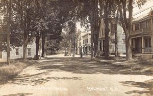 Belmont NH Main Street Business District Old Truck 1924 RPPC