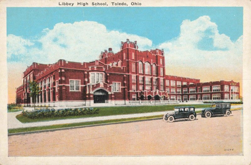 Postcard Libbey High School Toledo Ohio