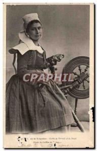 CPA Folklore Costume Caps Work and of Mourning Details of 