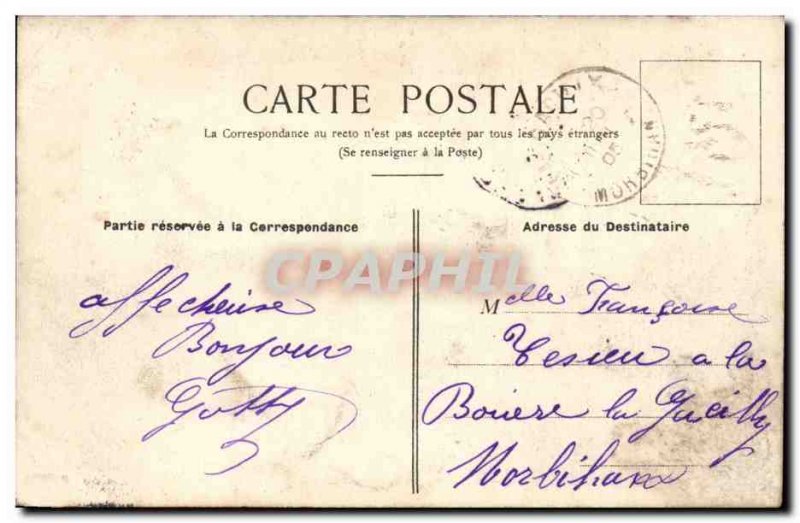 Old Postcard Paris Buttes Chaumont Lakeside