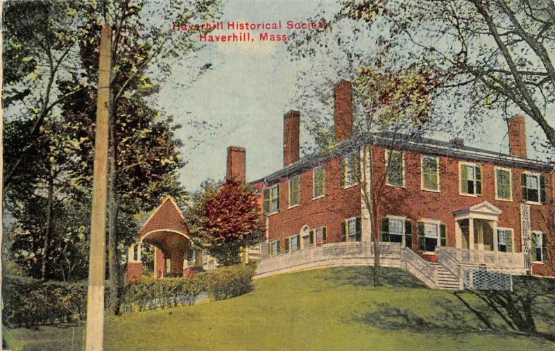 HAVERHILL, MA Massachusetts   HAVERHILL HISTORICAL SOCIETY    c1910's Postcard