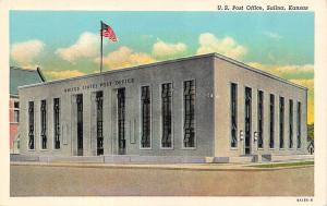 SALINA, KS Kansas    U.S. POST OFFICE   Saline County      Curteich Postcard