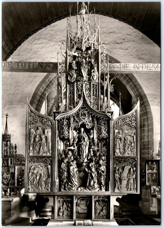 c1950s Creglingen Germany RPPC Marienaltar Church Altarpiece Riemenschneider M33