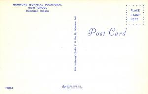 Hammond Indiana~Technical Vocational High School~1950s Postcard 