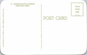 Postcard PIER SCENE Cape Cod Massachusetts MA AM8647