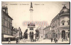 Old Postcard Chambery (Savoie) La Fontaine des Elephants