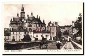 Old Postcard The Bridge of Barris Perigueux and Cathedrale St Front Car has a...