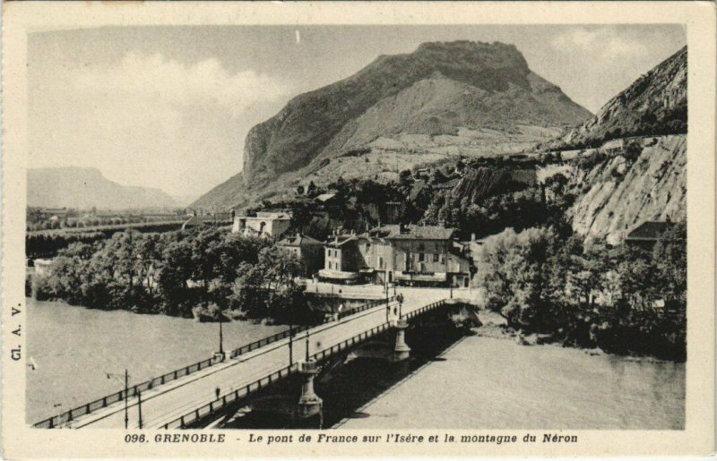 CPA GRENOBLE Le pont de France sur l'Isere et la montagne du Néron (685748)
