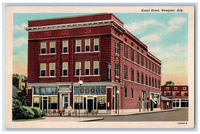 c1950's View from Road, Hazel Hotel, Newport Arkansas AR Vintage Postcard
