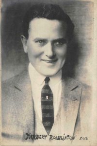 RPPC HERBERT RAWLINSON Movie Star Stage & Film Actor ca 1920s Vintage Postcard