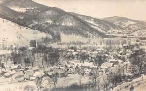 RPPC AERIAL VIEW ROCHESTER VERMONT IN WINTER REAL PHOTO POSTCARD 1927
