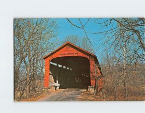 Postcard Red Bridge, Indiana