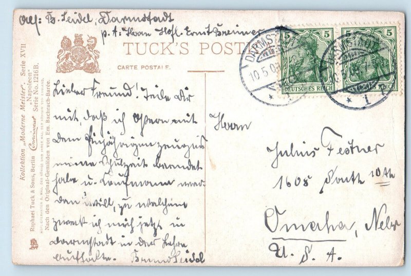 Darmstadt Germany Postcard Napoleon Talking to His Men 1909 Oilette Tuck Art