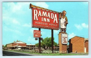 AMARILLO, TX Texas  The RAMADA INN Route 66 c1960s Roadside   Postcard