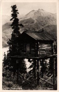 RPPC Real Photo Postcard - Fur Trappers Cache   Fairbanks, Alaska  1950