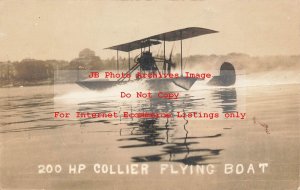 MA, Marblehead, Massachusetts, RPPC, 200 HP Robert J. Collier Flying Boat