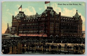 Fleet Day at Old Point  Virginia  Postcard