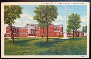 Vintage Postcard 1934 U.S. Government Veterans' Hospital, Des Moines, Iowa