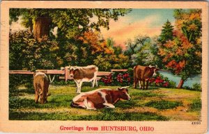 Postcard FARM SCENE Huntsburg Ohio OH AO7443