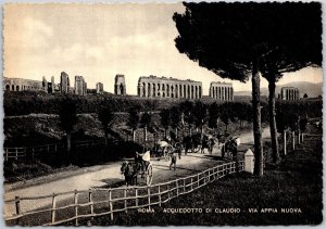 Roma Acquedotto Di Claudio Via Appia Nuova Italy Real Photo RPPC Postcard