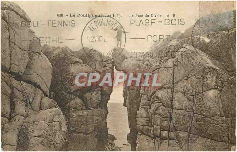 Old Post Card Pouliguen (Loire Inf) The Pont du Diable