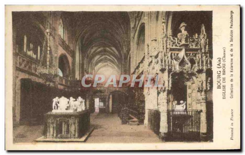 Old Postcard Bourg De Brou Church