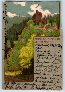 Baden-Württemberg Germany Postcard Falkenstein Schramberg Ruins 1905